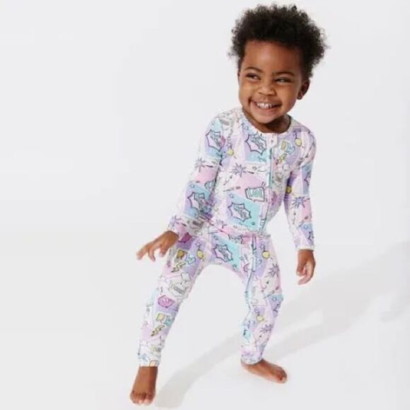 BELLABU BEAR COMIC PURPLE BAMBOO CONVERTIBLE FOOTIE 12/18M - Picture 3 of 10
